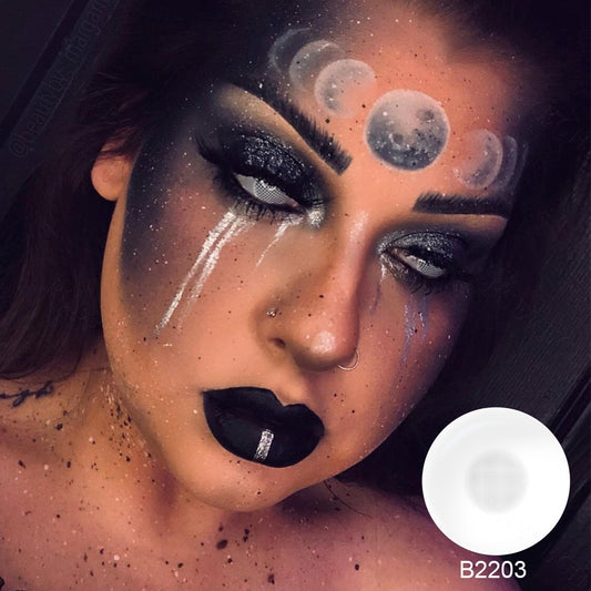 White Mesh Sclera Contacts