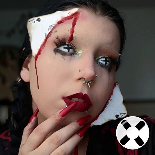 Black And White Cross Contacts