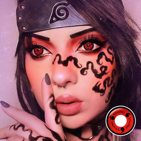 Sasuke 3 Tomoe Sharingan Eye Contacts (Prescription)