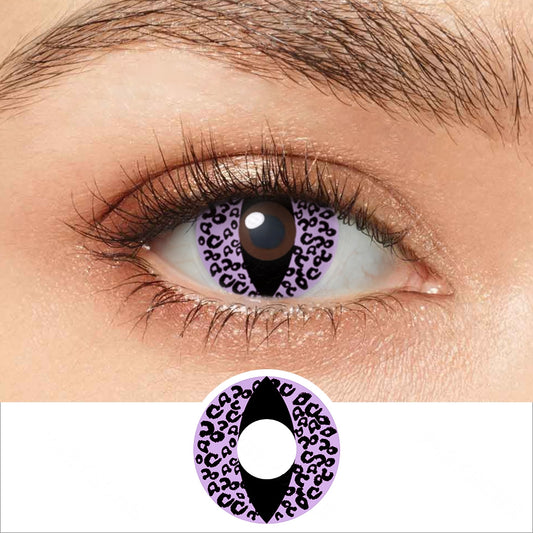 Violet Cheetah Cat Eye Contacts - PsEYEche