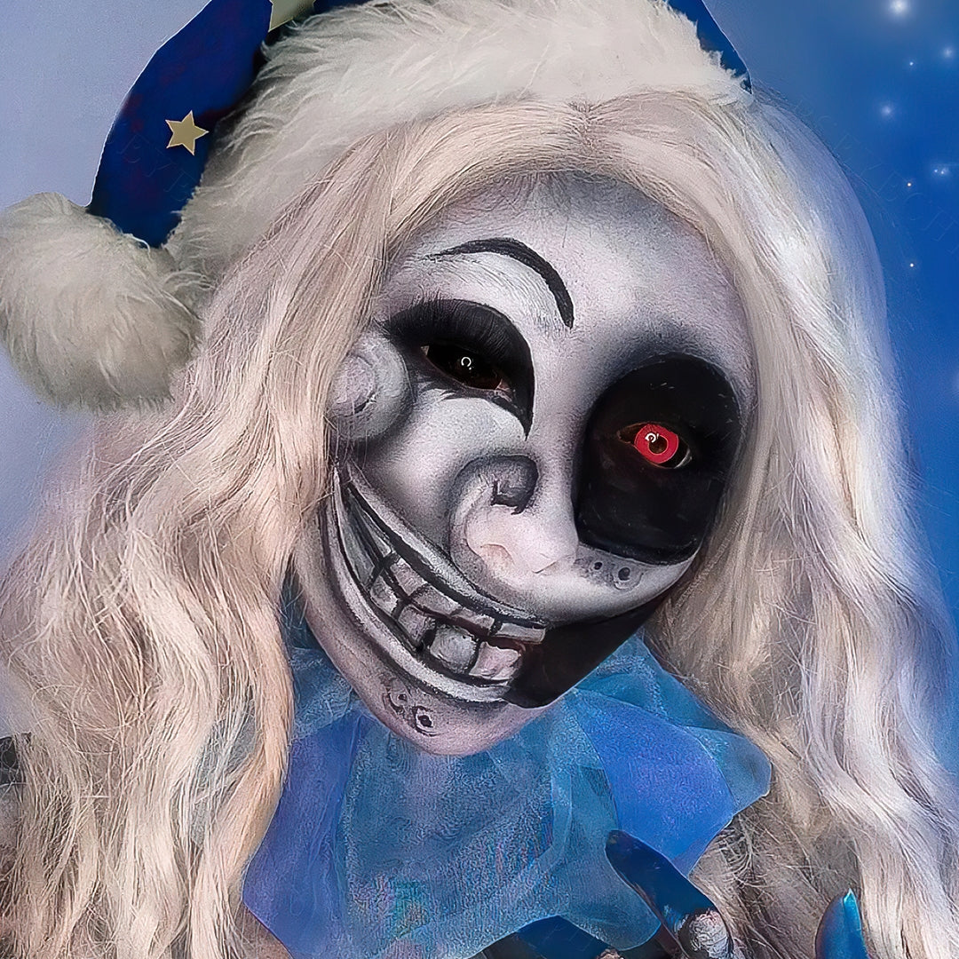 Jigsaw Black And Red Sclera Contacts - PsEYEche