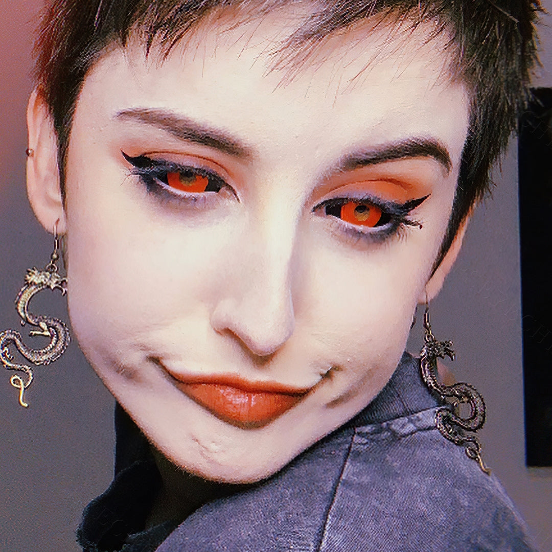 Jigsaw Black And Red Sclera Contacts - PsEYEche