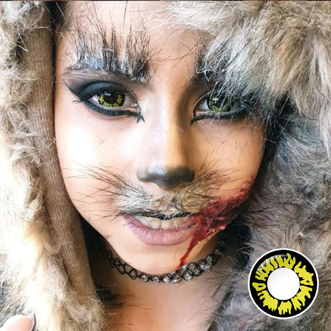 Twilight Yellow Wolf Eye Contacts - PsEYEche