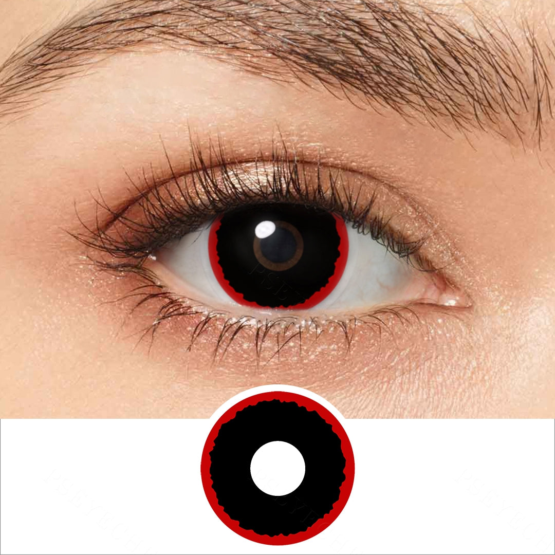 Spooky Red Manga Contact Lenses