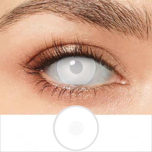 White Mesh Pupil Contact Lenses