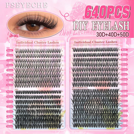 Segmented False Eyelashes (640 Pieces)