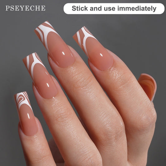 French Style Press On Nails (120 Pieces)