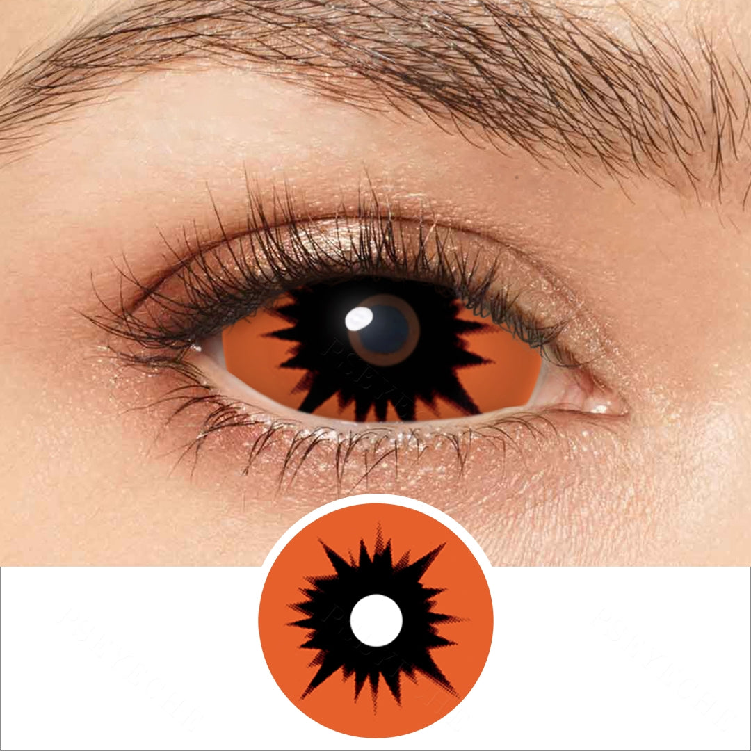 Omega Orange Sclera Contacts - PsEYEche