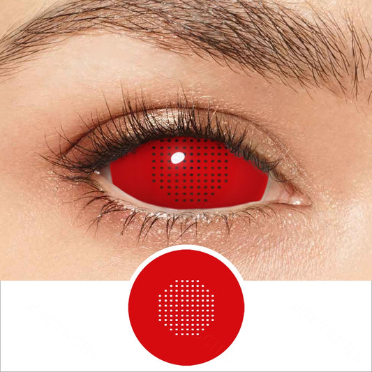 Red Mesh Sclera Contacts - PsEYEche