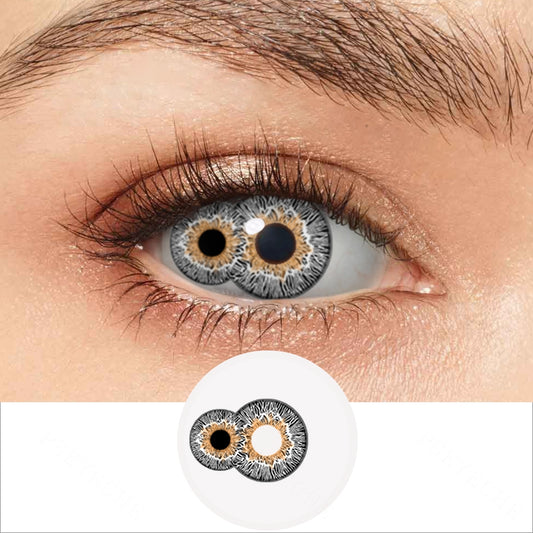 Double Iris Mummy Brown Sclera Contacts - PsEYEche