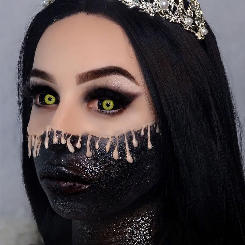 Black And Yellow Sclera Contacts - PsEYEche
