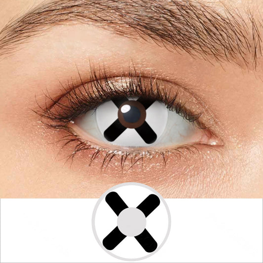 Black And White Cross Contacts - PsEYEche