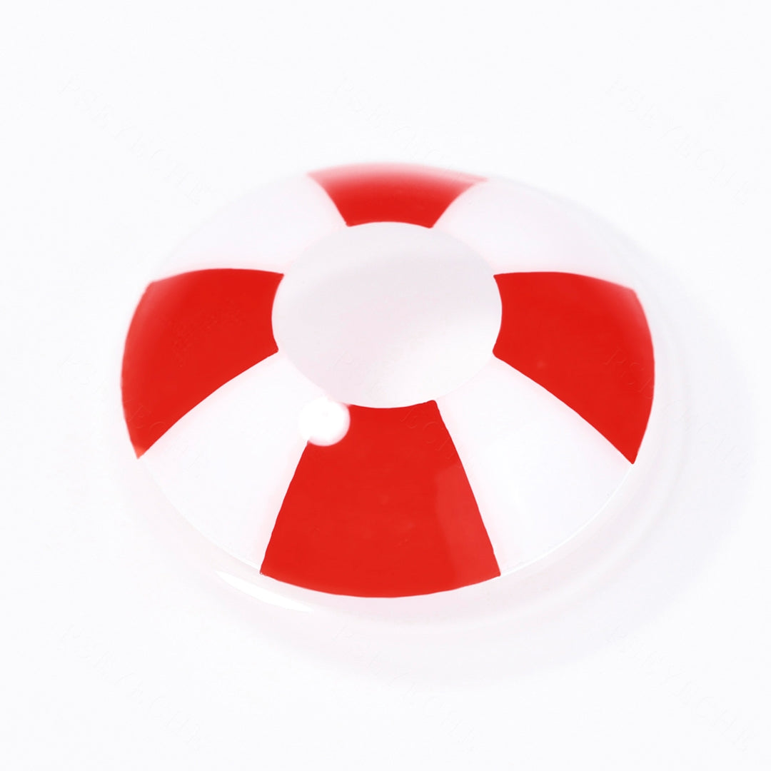 Red White BioHazard Contacts - PsEYEche