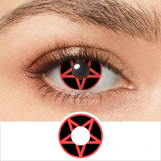 Black Red Pentagram Contacts - PsEYEche